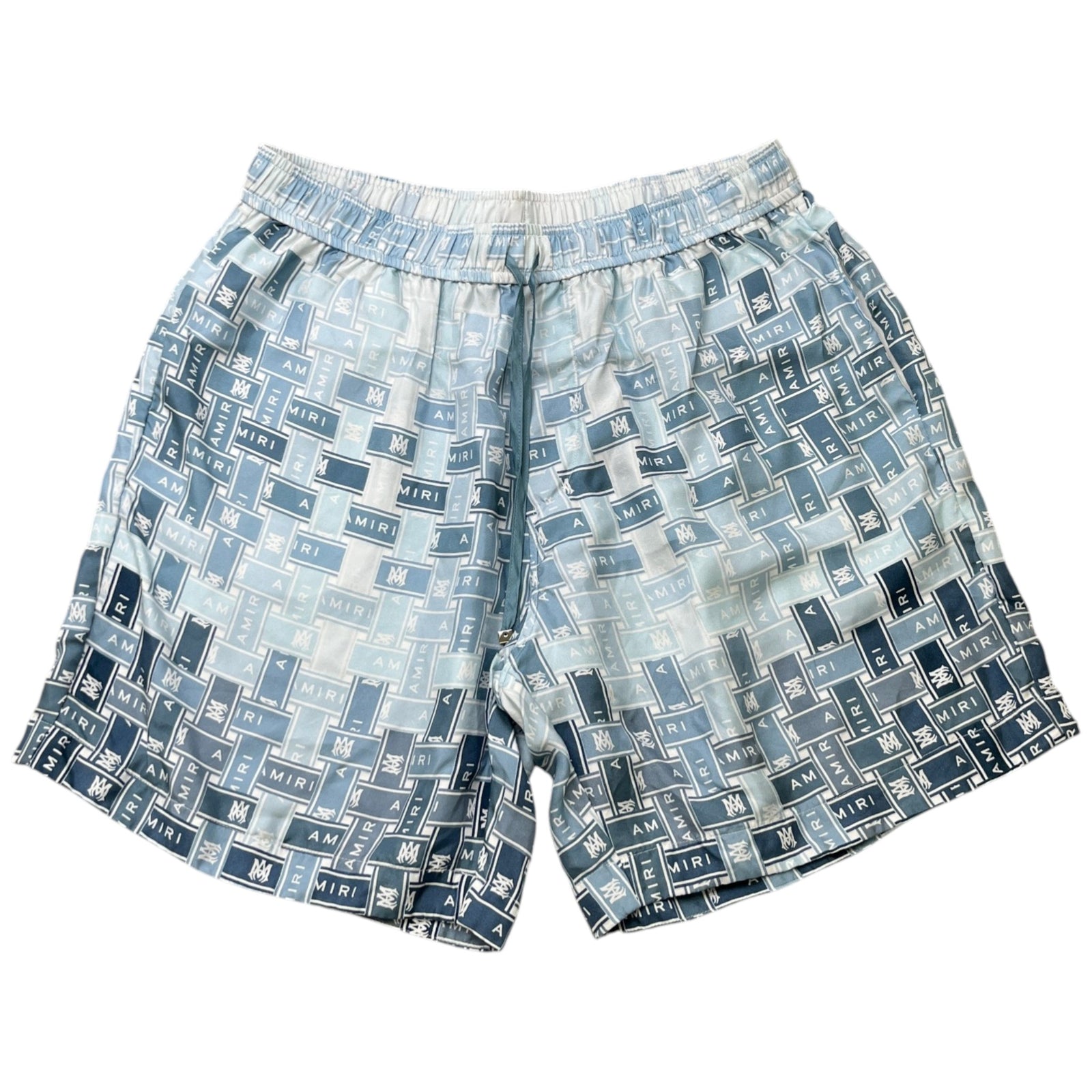 Men's Gradient Tape Shorts Blue Size Waist 34" - Photo 1