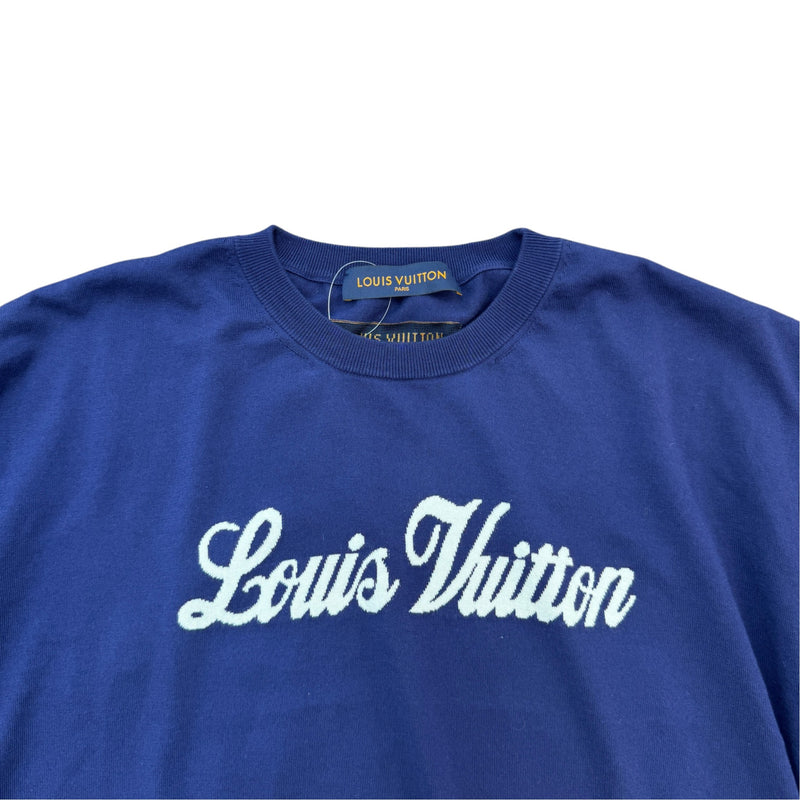 Men's Logo Print T-Shirt Navy Size XL