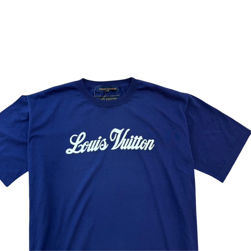 Men's Logo Print T-Shirt Navy Size XL