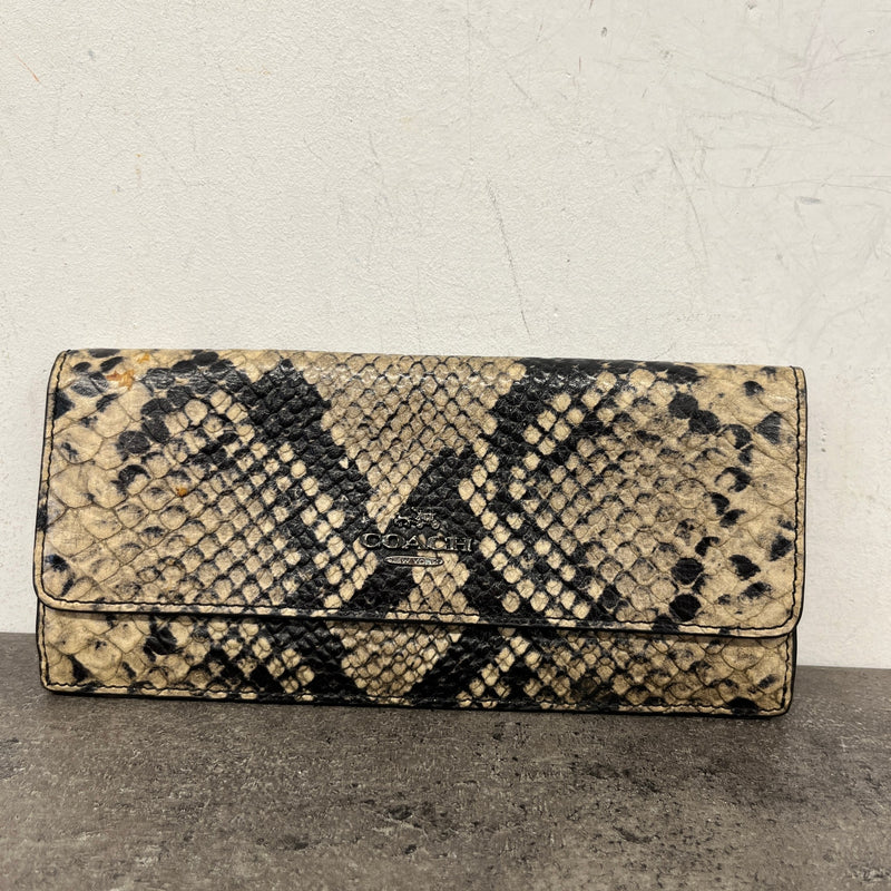 Women's Snakeskin Purse Beige