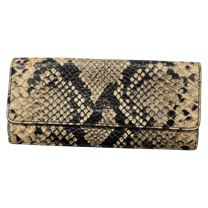 Women's Snakeskin Purse Beige