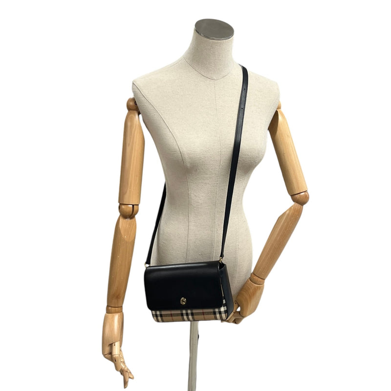 Women's Check Hampshire Crossbody Bag Black
