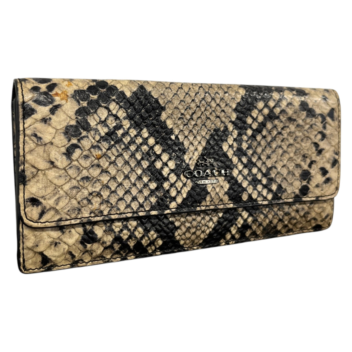 Women's Snakeskin Purse Beige - Photo 3
