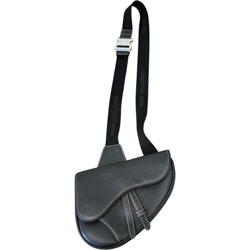 Men's Saddle Messenger Bag Black