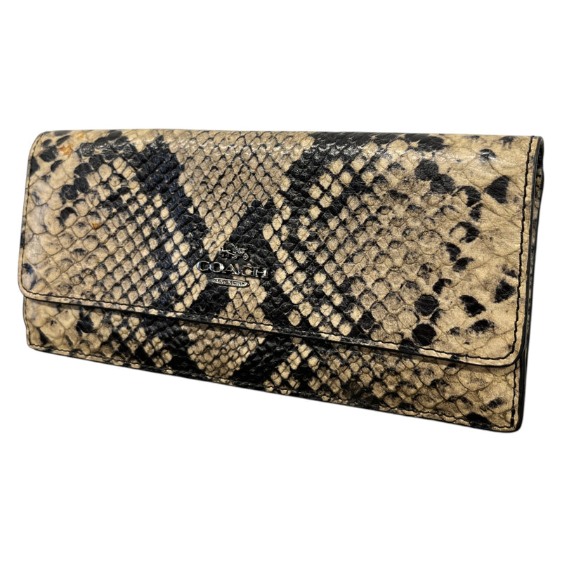 Women's Snakeskin Purse Beige