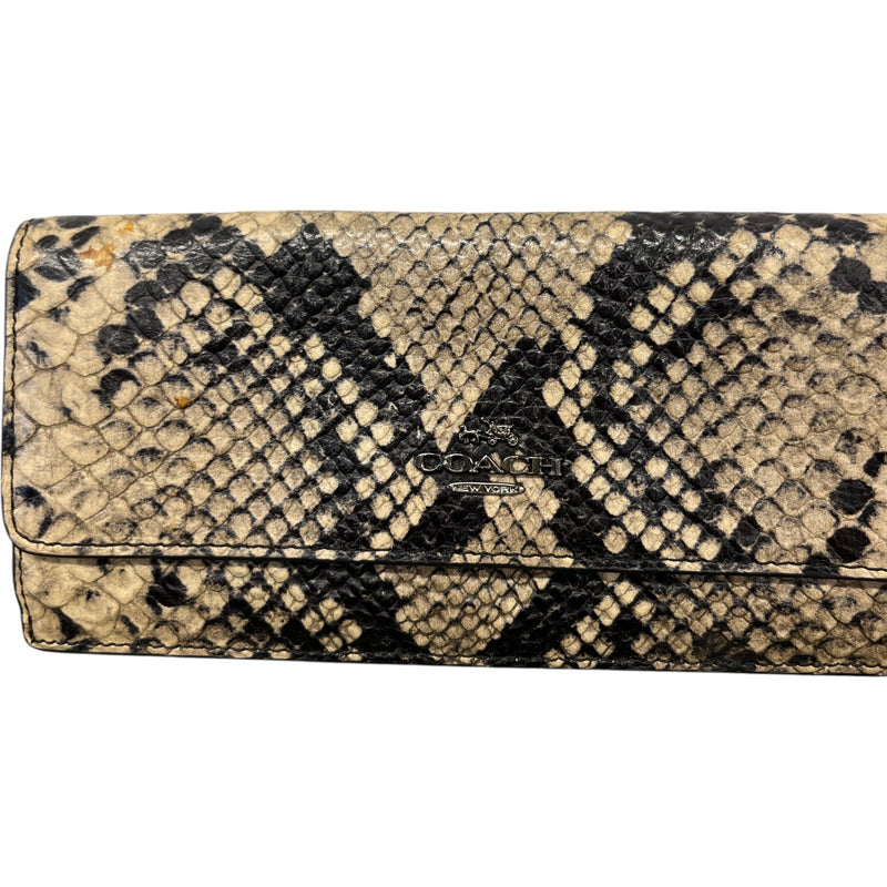Women's Snakeskin Purse Beige