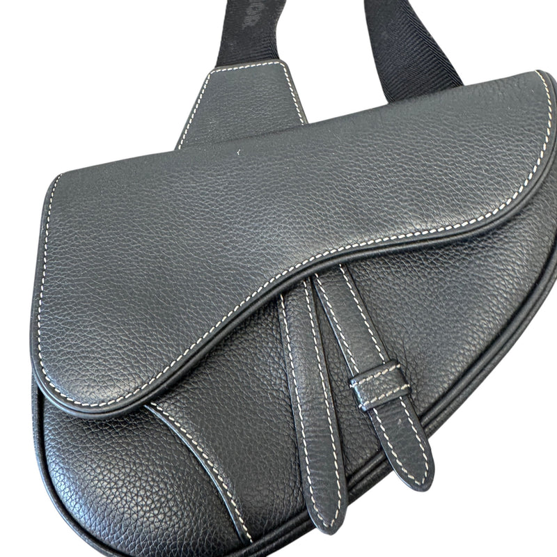 Men's Saddle Messenger Bag Black