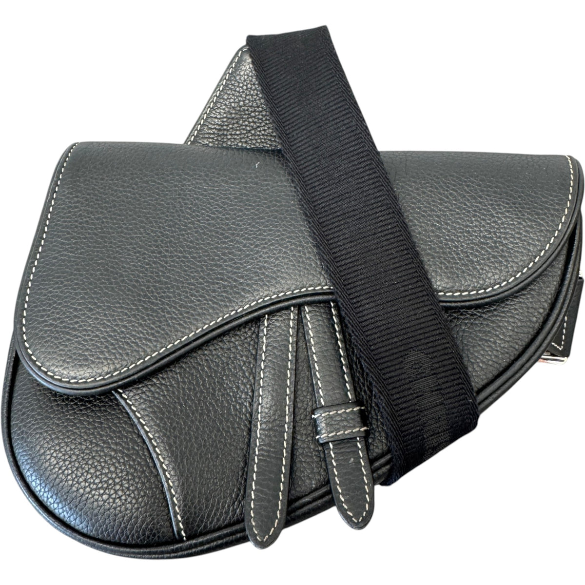 Men's Saddle Messenger Bag Black - Photo 1
