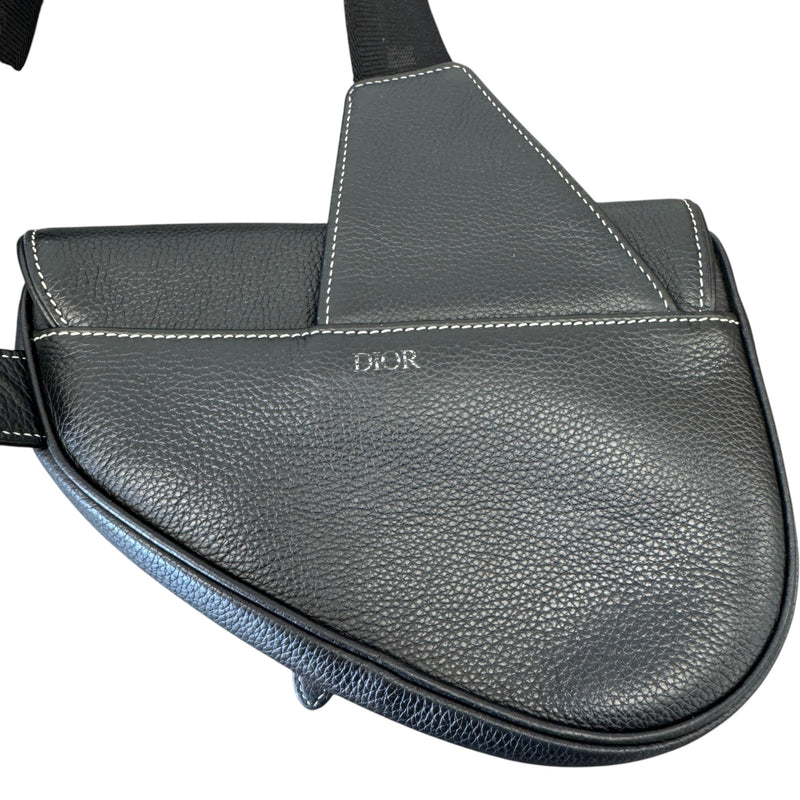 Men's Saddle Messenger Bag Black