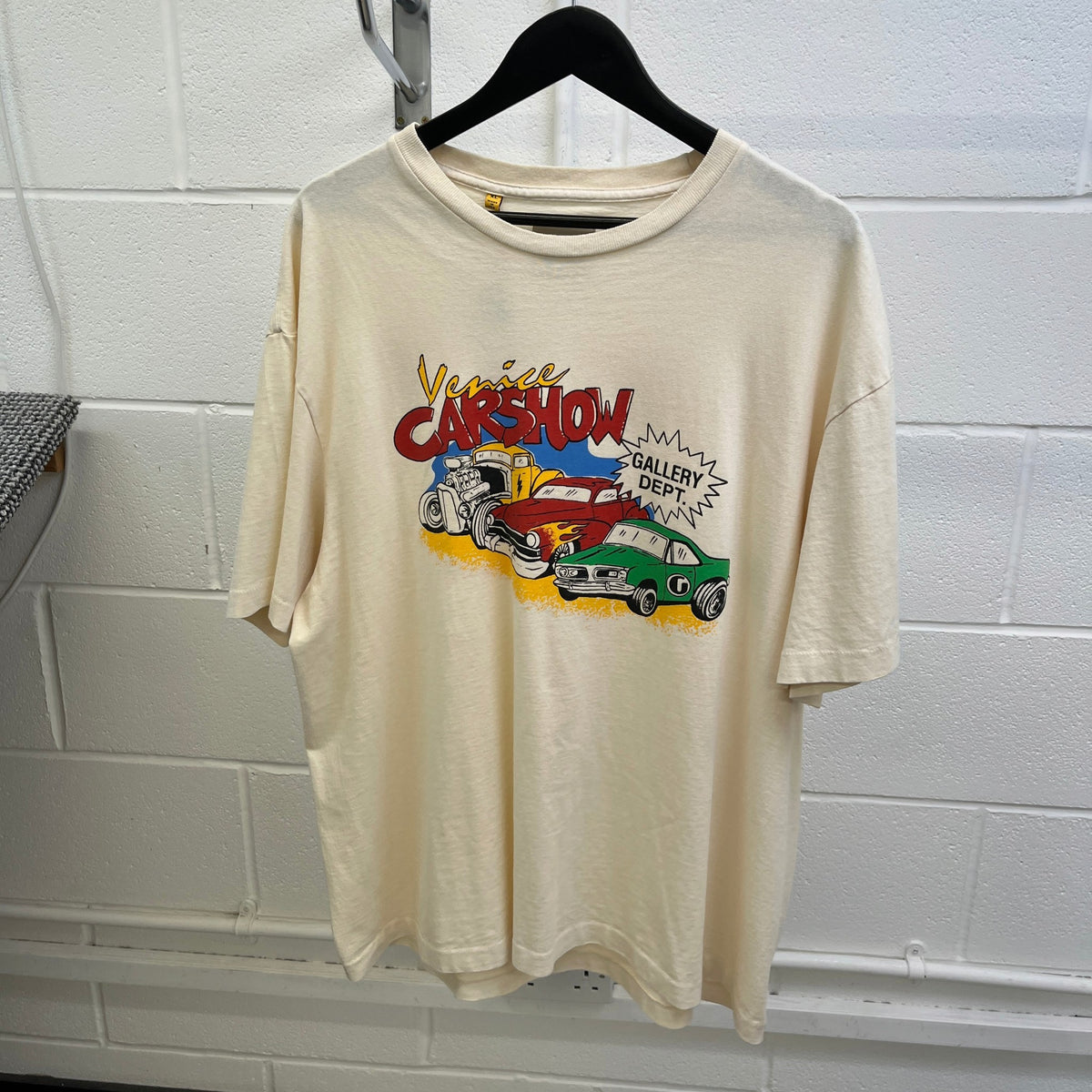 Men's Venice Car Show T-Shirt Cream Size XL - Photo 8