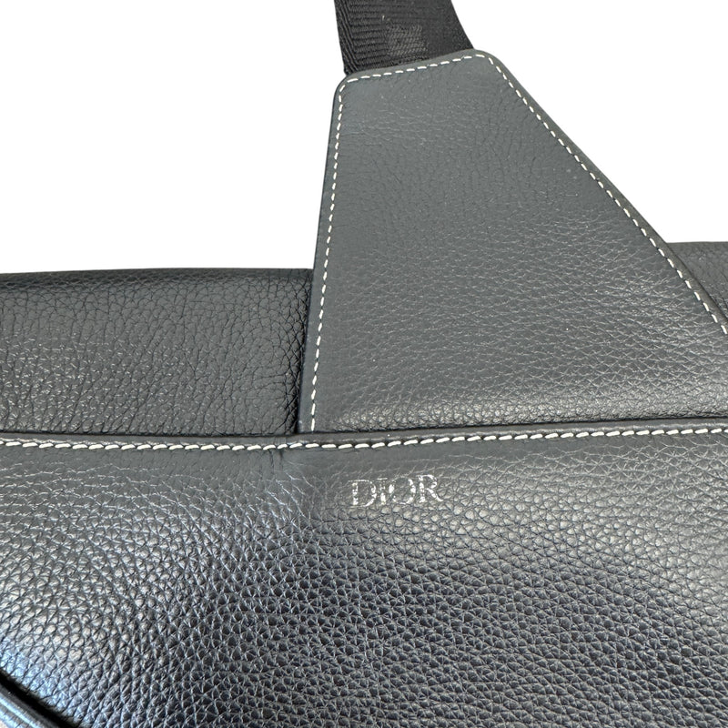 Men's Saddle Messenger Bag Black