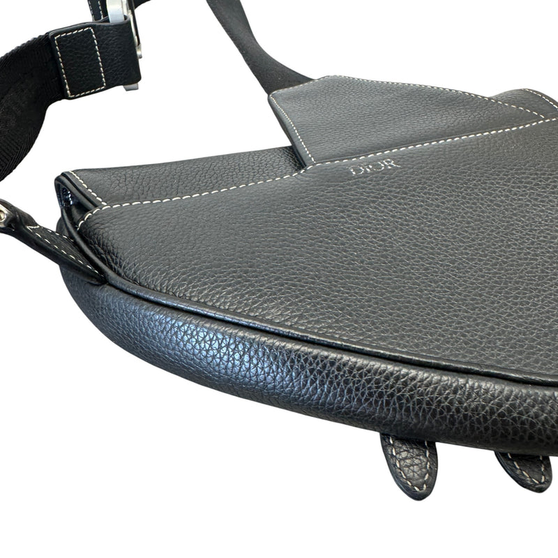 Men's Saddle Messenger Bag Black
