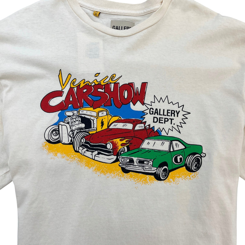 Men's Venice Car Show T-Shirt Cream Size XL