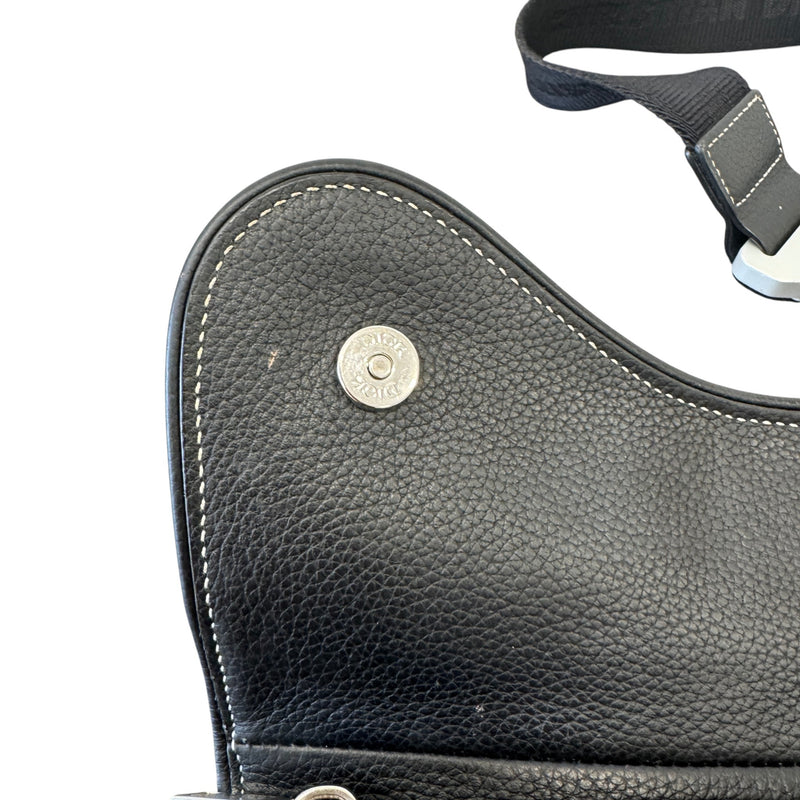 Men's Saddle Messenger Bag Black