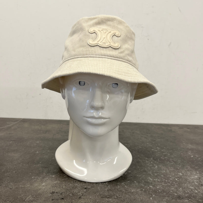 Women's Corduroy Bob Triomphe Bucket Hat Cream Size S