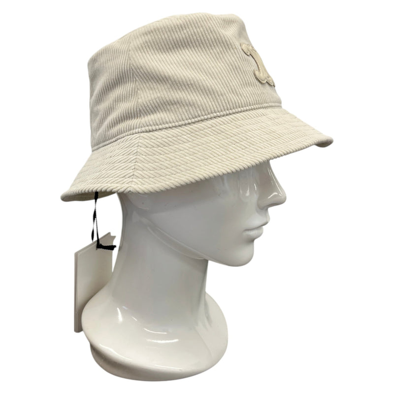 Women's Corduroy Bob Triomphe Bucket Hat Cream Size S