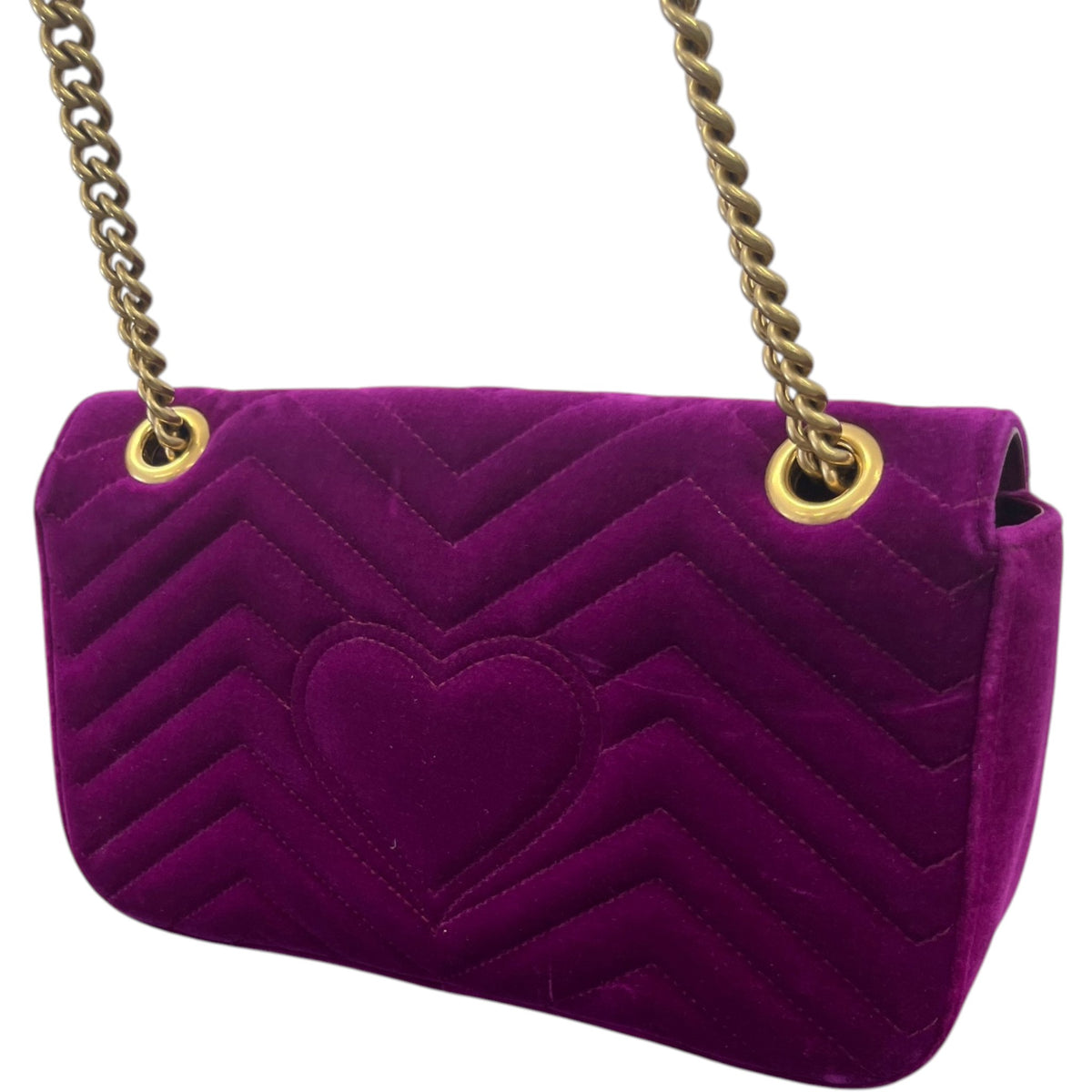 Women's GG Marmont Small Handbag Purple - Photo 8