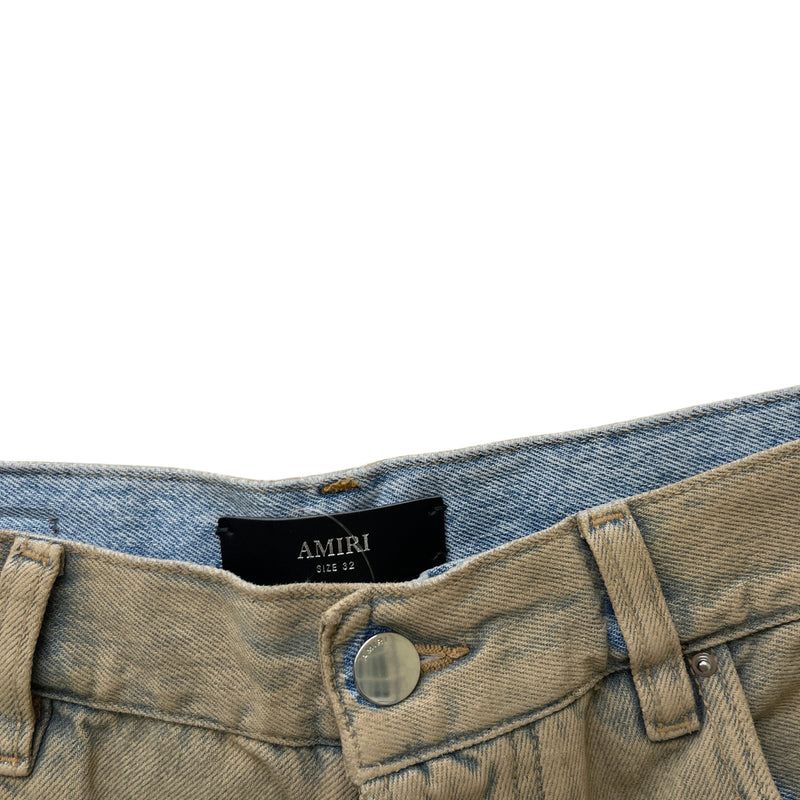 Men's Washed Baggy Jeans Blue Size Waist 32"