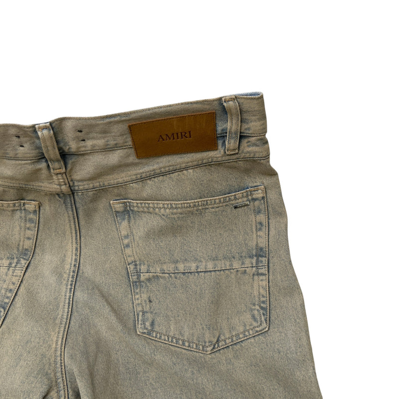 Men's Washed Baggy Jeans Blue Size Waist 32"