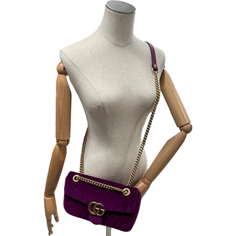 Women's GG Marmont Small Handbag Purple
