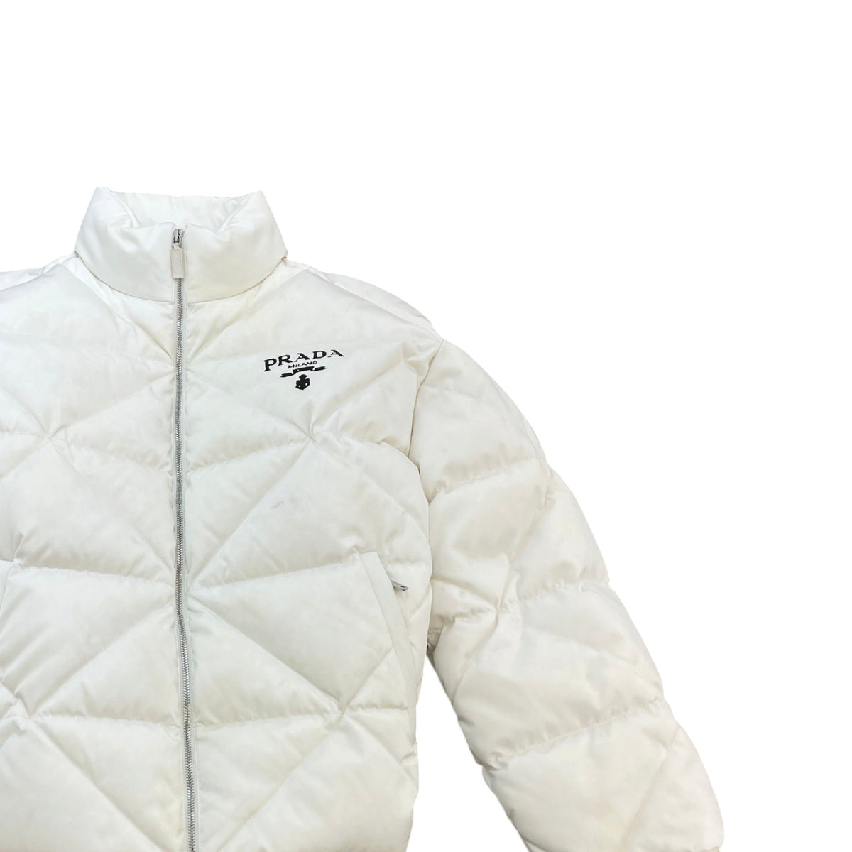 Men's Re-Nylon Down Jacket White Size XXL - Photo 3