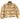 Men's Detachable Sleeve Nylon Down Jacket Beige Size L