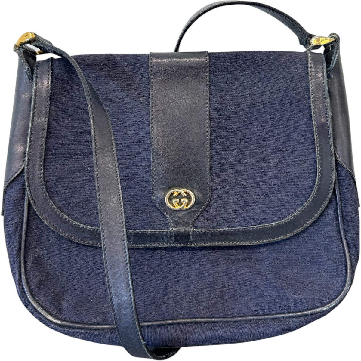 Women's Vintage GG Crossbody Bag Navy - Photo 1