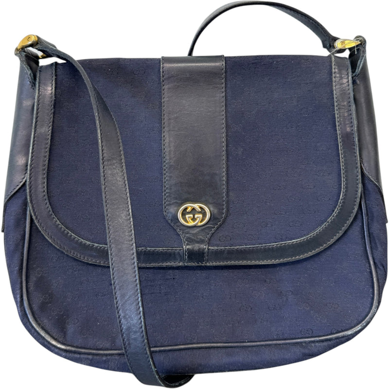 Women's Vintage GG Crossbody Bag Navy