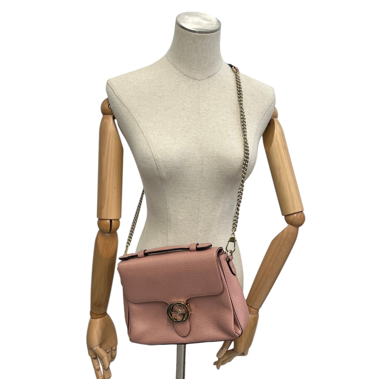 Women's Interlocking G Small Bag Pink - Photo 2