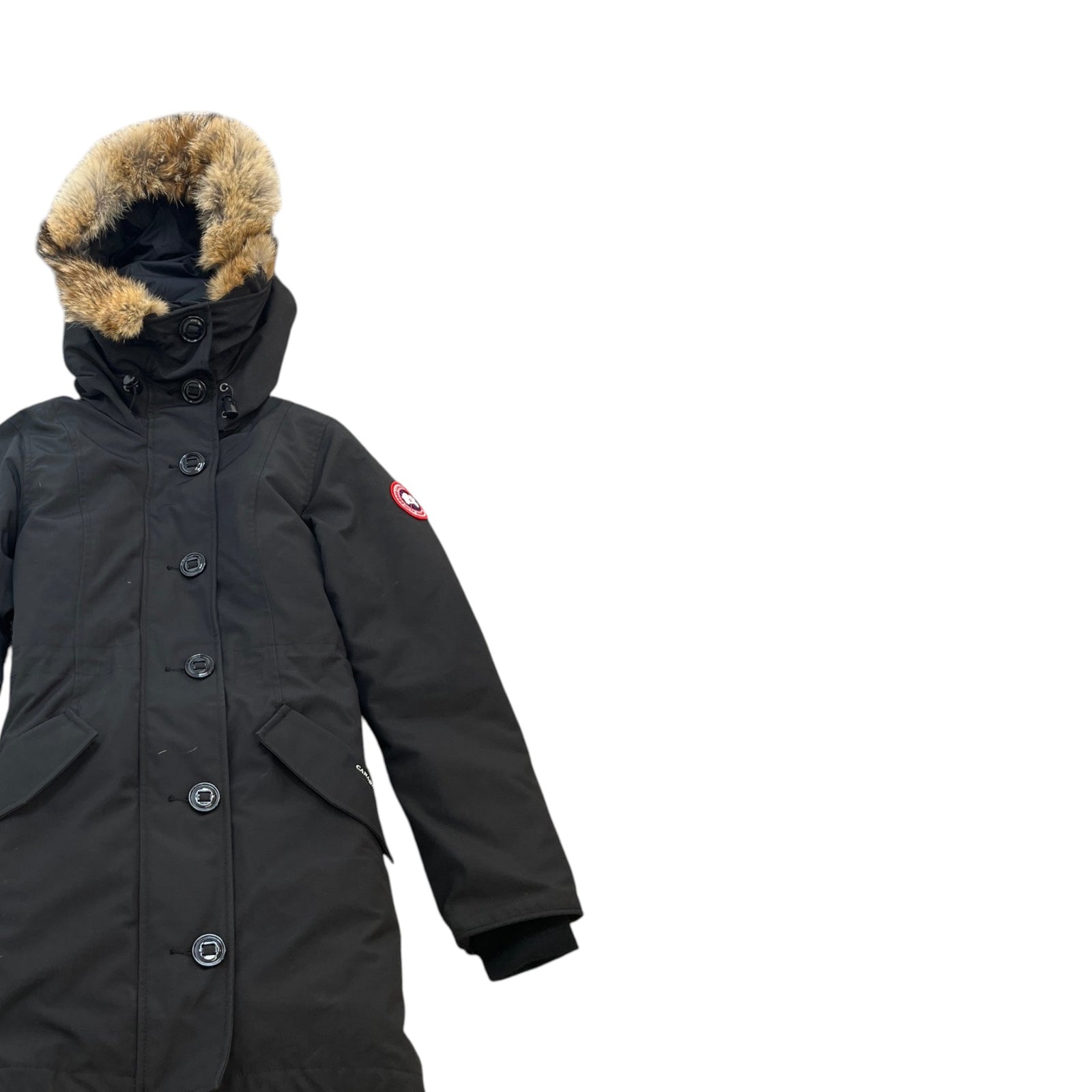Canada Goose Women's Rossclair Down Jacket Black Size 6 - Photo 3