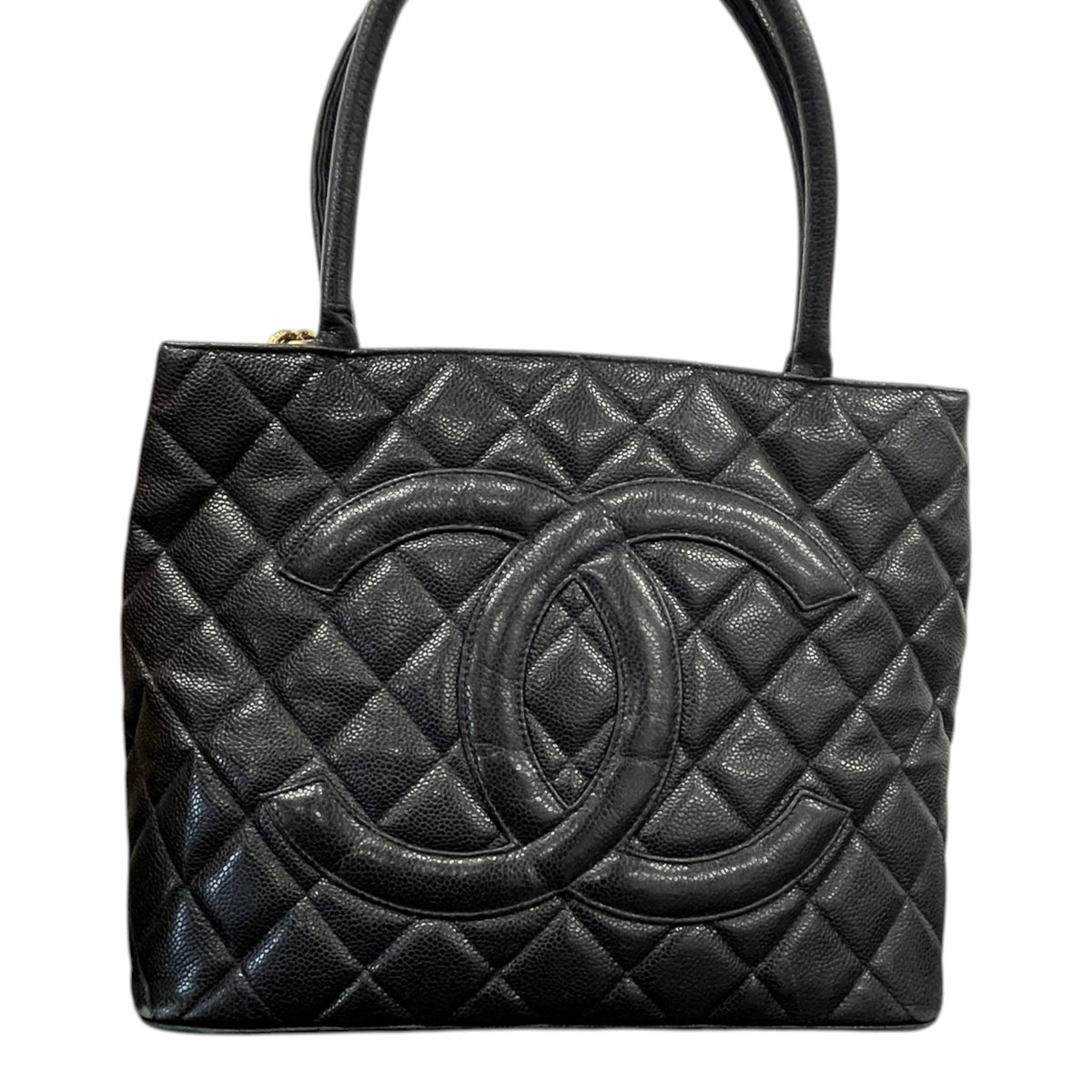 Women's Medallion Tote Handbag Black - Photo 3