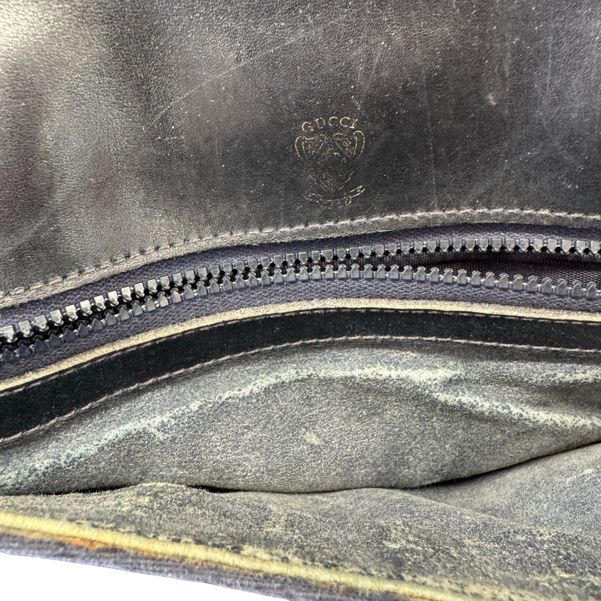 Women's Vintage GG Crossbody Bag Navy - Photo 11