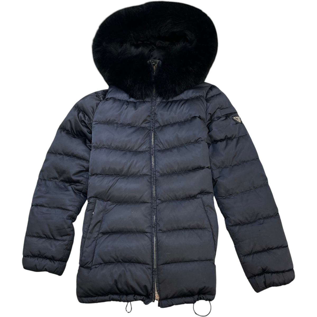 Women's Plaque Logo Down Jacket Navy Size L / UK 12 - Photo 1