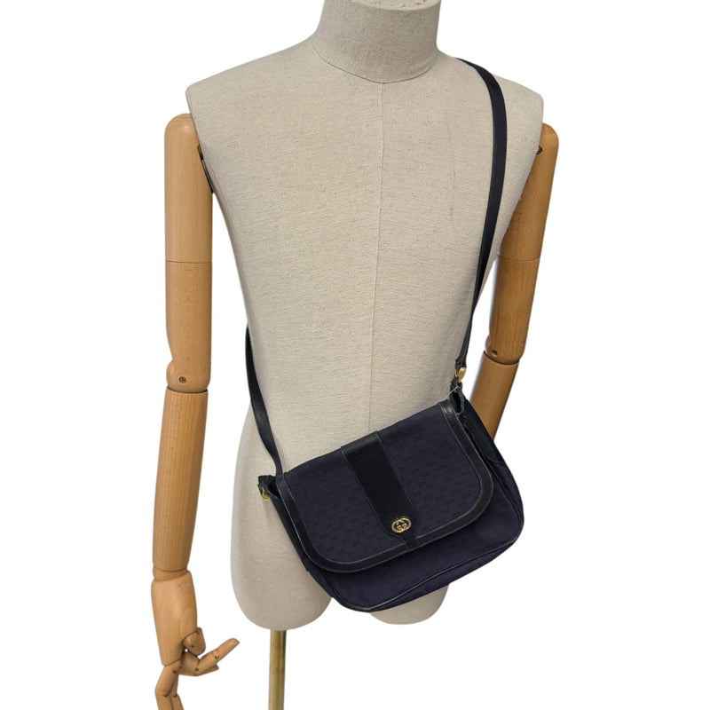 Women's Vintage GG Crossbody Bag Navy
