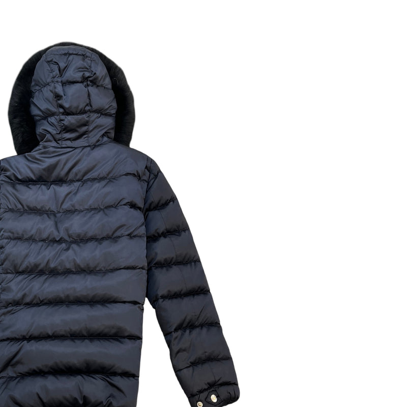 Women's Plaque Logo Down Jacket Navy Size L / UK 12