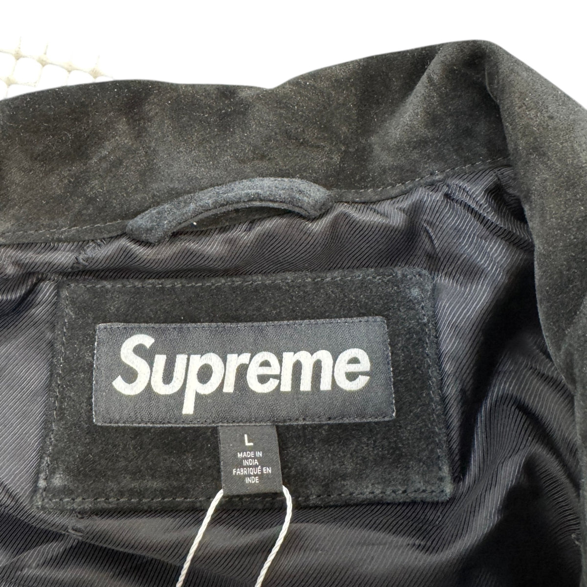 Men's Suede Work Jacket Black Size L - Photo 7