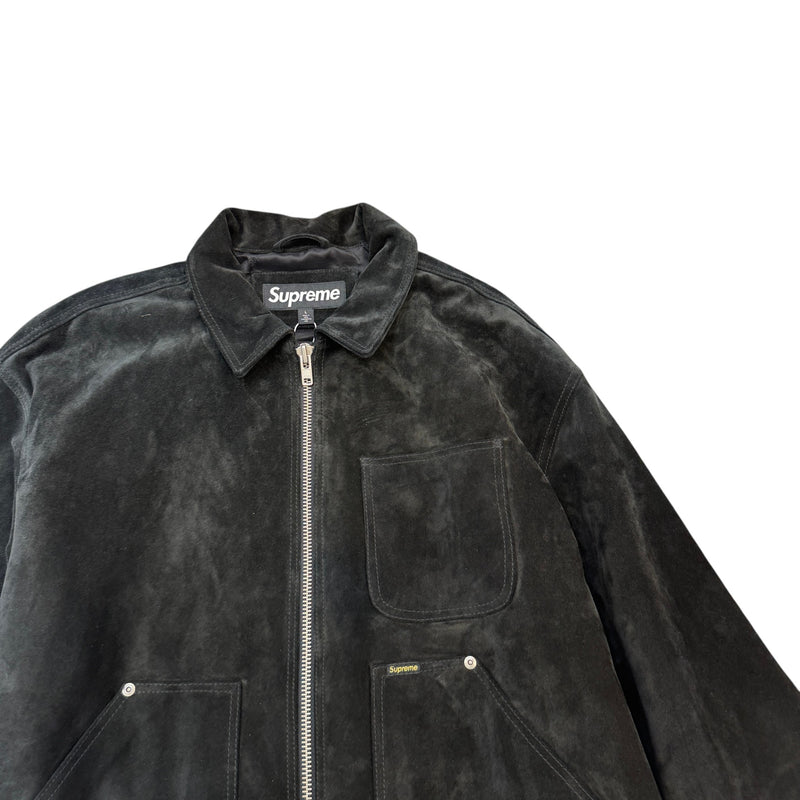 Men's Suede Work Jacket Black Size L