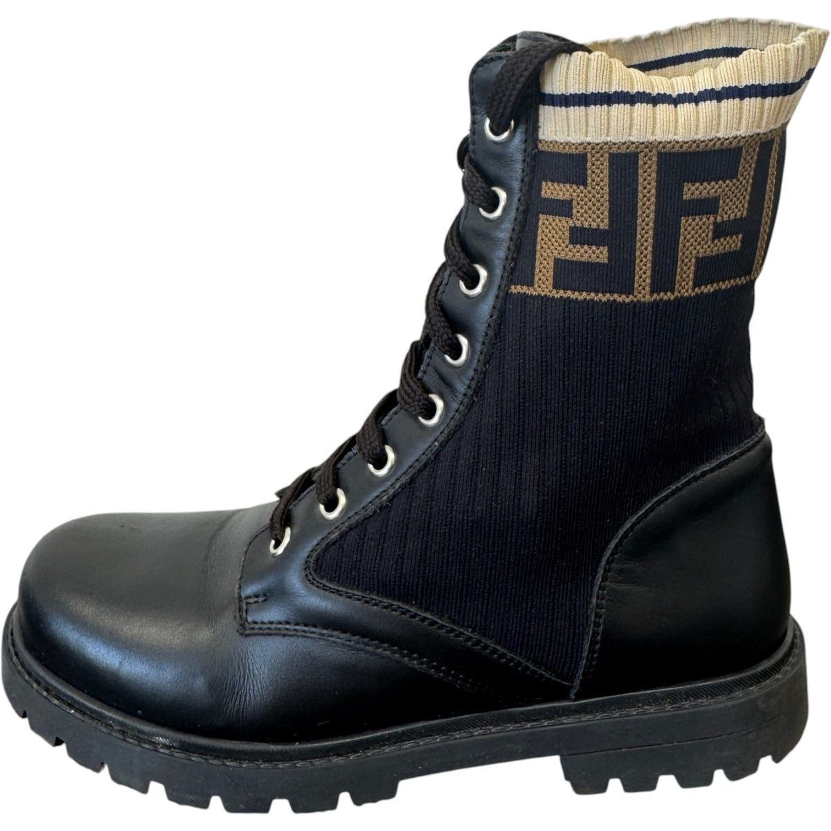 Women's FF Logo Boots Black Size UK 6 / EU 39 - Photo 2
