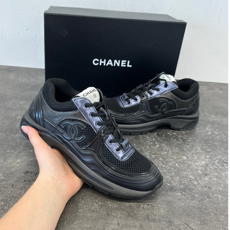 Women's Metalic Cc Runner Low Trainers Black Size EU 37.5 / UK 4.5