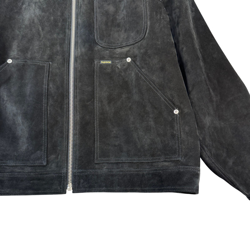 Men's Suede Work Jacket Black Size L