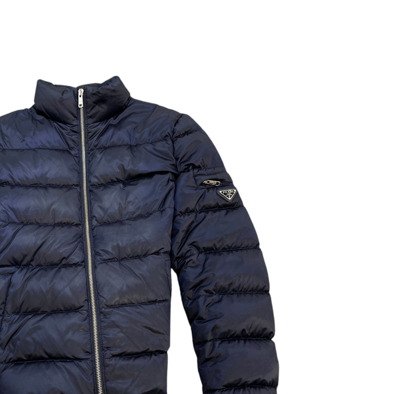 Women's Plaque Logo Down Jacket Navy Size S / UK 8