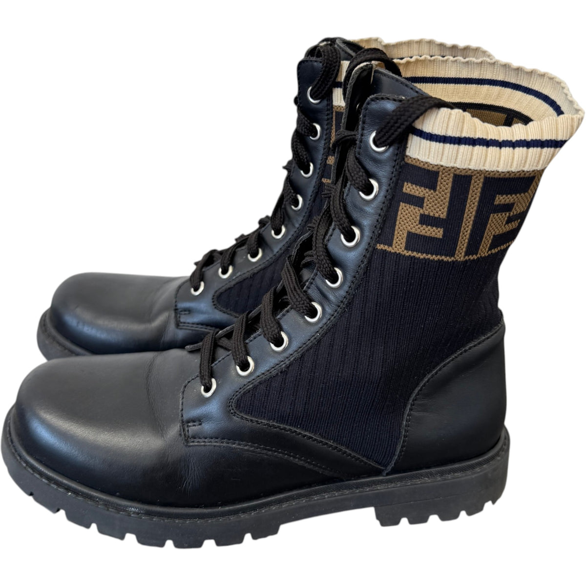 Women's FF Logo Boots Black Size UK 6 / EU 39 - Photo 7