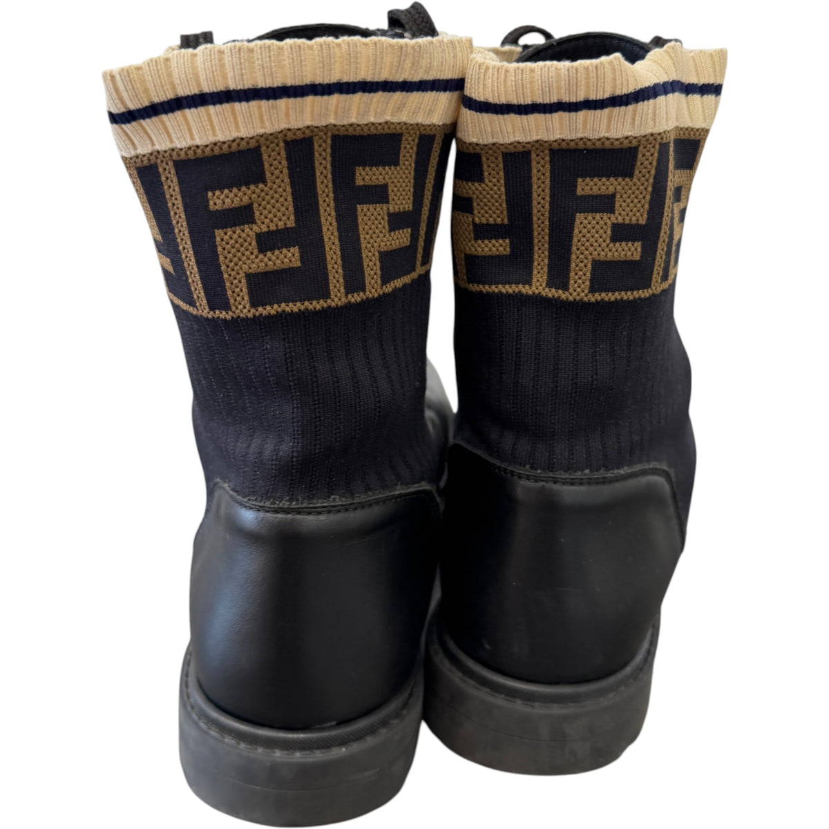 Women's FF Logo Boots Black Size UK 6 / EU 39 - Photo 9