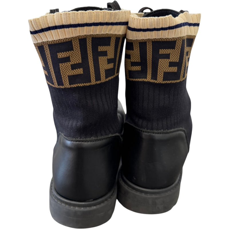 Women's FF Logo Boots Black Size UK 6 / EU 39