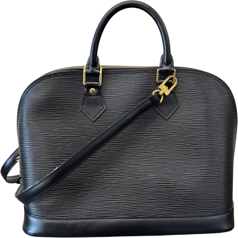 Women's Epi Leather Alma PM Handbag Black