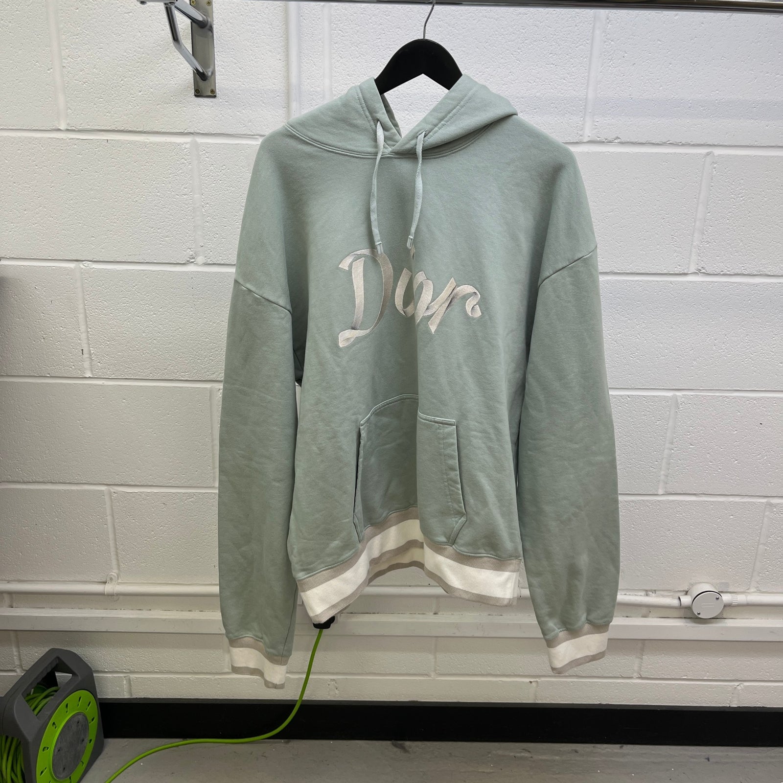 Dior Men's Embroidered 47 Hoodie Green Size XL - Photo 7