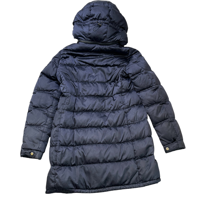Women's Plaque Logo Down Jacket Navy Size IT 42 / UK 10