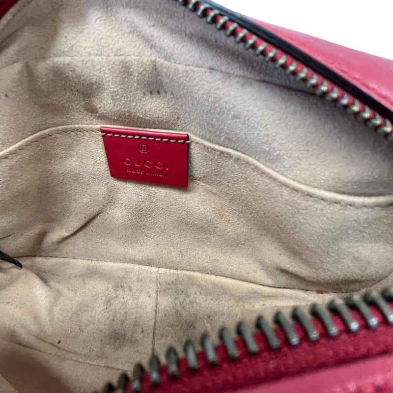 Women's Small GG Marmont Matelassé Crossbody Bag Red