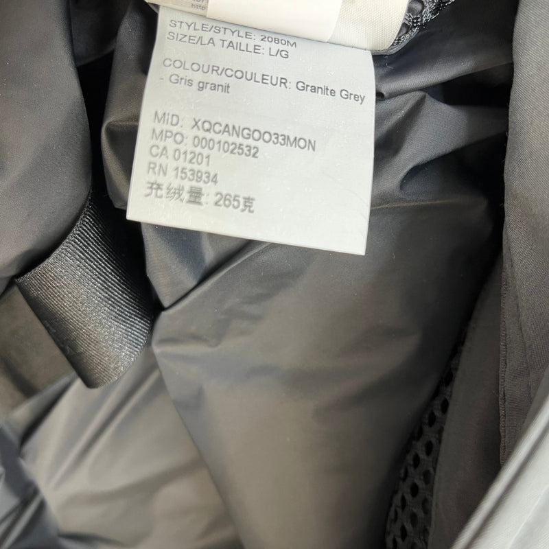 Men's Macmillan Parka Down Jacket Grey Size L