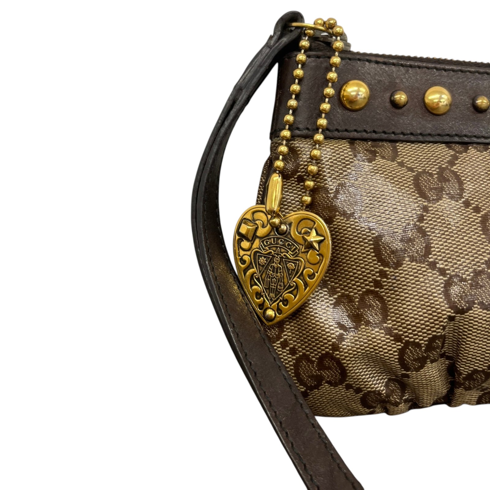 Women's GG Crystal Canvas Clutch Brown - Photo 10